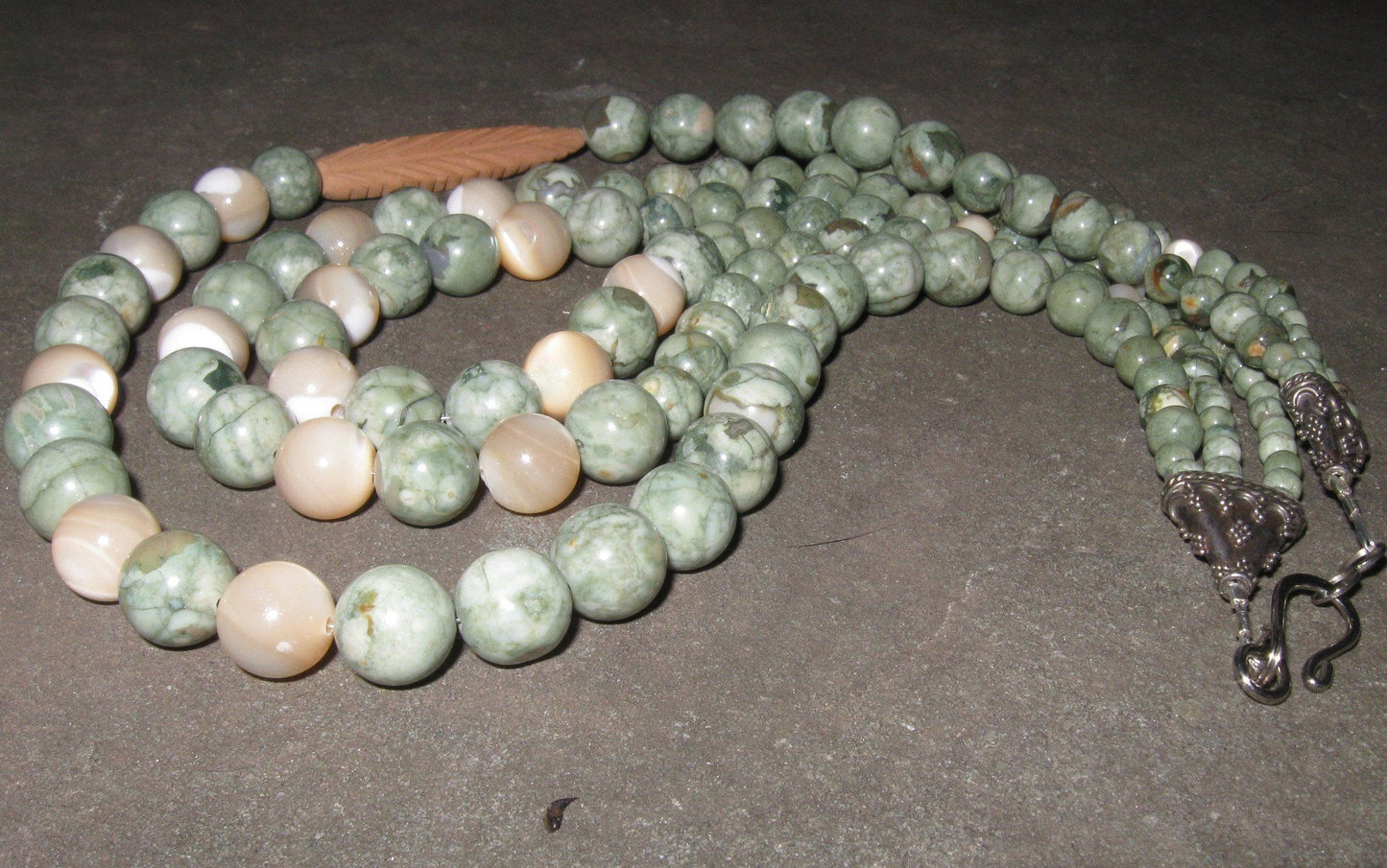 Rhyolite & Mother of Pearl 3 strand | Of Coins & Crystals