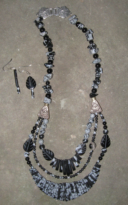 Snowflake Obsidian with Black Onyx | Of Coins & Crystals
